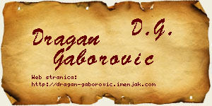 Dragan Gaborović vizit kartica